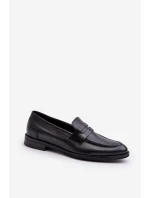 Mužské kožené polobotky Loafersy Zazoo 1570/1 Černé Mužské kožené polobotky Loafersy Zazoo 1570/1 Černé