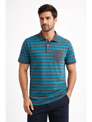 Pánská polokošile 500750 zeleno-šedá - Jockey