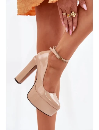 Dámské lodičky na sloupku C-240 béžová - Step in style Dámské lodičky na sloupku C-240 béžová - Step in style