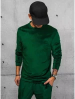 Pánská velurová zelená mikina FashionStreet BX5532