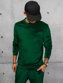 Pánská velurová zelená mikina FashionStreet BX5532