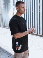 Pánské tričko s potiskem černé FashionStreet RX5531