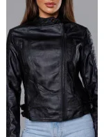 Černá bunda ramoneska se stojáčkem (HM23) Černá bunda ramoneska se stojáčkem (HM23)