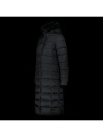 Dámský zimní dlouhý kabát CMP zateplená bunda s kapucí černá (34K0046F/U901)