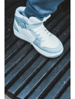 Dětské džínové sportovní boty bílo-modré Milara