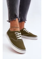 Dámské klasické tmavě zelené tenisky Olvali Dámské klasické tmavě zelené tenisky Olvali