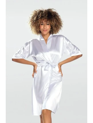 Dámský župan Nable 100 Bílé negližé - Dkaren Dámský župan Nable 100 Bílé negližé - Dkaren