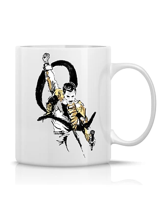 FREDDIE MERCURY - klasický bílý keramický hrníček 300 ml
