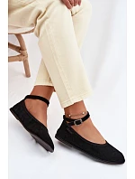 Baleríny z přírodního semiše Big Star TT274212 Černé