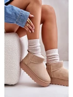 Sněhule Dámské Na Platformě Zateplené Kožíškem Béžové Xamella Sněhule Dámské Na Platformě Zateplené Kožíškem Béžové Xamella