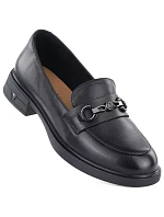 Dámské kožené polobotky lords black Vinceza 39991