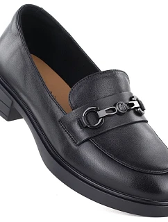 Dámské kožené polobotky lords black Vinceza 39991