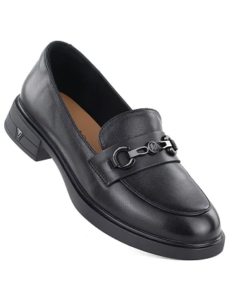 Dámské kožené polobotky lords black Vinceza 39991