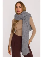 M896 Žebrovaná šála - šedá M896 Žebrovaná šála - šedá