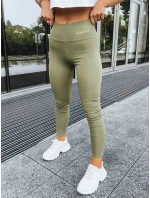 Dámské žebrované legíny LOOK AT ME zelené FashionStreet UY1572