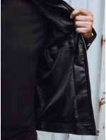 Pánská přechodná kožená bunda černá FashionStreet TX4731 Pánská přechodná kožená bunda černá FashionStreet TX4731