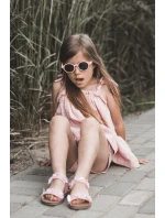 Lakýrované dětské sandálky ozdobené květy Růžové Tinette Lakýrované dětské sandálky ozdobené květy Růžové Tinette