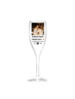 Personalizovaná nerozbitná prosecco sklenice s motivem přehrávače