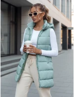 Dámská prošívaná vesta s kapucí BRITA mint FashionStreet TY4511