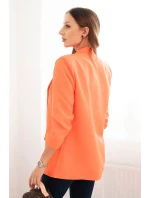 Dámská sako bez zapínání s podšívkou S/M oranžová