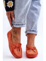 Ženské Semišové Mokasíny Oranžové Si Passione