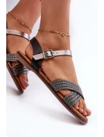 Dámské Ploché Sandály S.Barski MY923 Černé