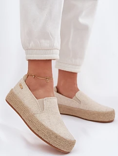 Dámské espadrilky na platformě Big Star TT274089 Béžové