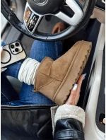 Dámské sněhule na platformě béžové FashionStreet ZY1066