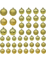 DEKORATIVNÍ PLASTOVÉ CETKY BEZPEČNÉ 46KS ZLATÁ SLÍDA