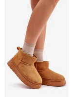 Nízké dámské sněhule na platformě s teplou podšívkou Camel Saldren