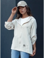 Dámská přechodná bunda s kapucí MANDIA light beige FashionStreet TY4479