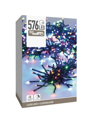 VÁNOČNÍ STROM SVĚTLA SVĚTELNÝ ŘETĚZ 576 VEDL ČASOVAČ VÍCEBAREVNÝ