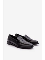 Mužské kožené polobotky Loafersy Zazoo 1570/1 Černé Mužské kožené polobotky Loafersy Zazoo 1570/1 Černé