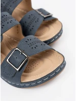 Trendy dámské sandály modré na klínku Trendy dámské sandály modré na klínku