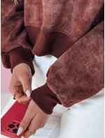 Dámská oversize mikina se srdcem DESSER vínová FashionStreet BY1463 Dámská oversize mikina se srdcem DESSER vínová FashionStreet BY1463