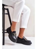 Zazoo 20176 Lakované Polobotky Mokasíny Dámské Z Přírodní Kůže Tmavě Zelené