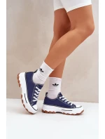 Nízké Dámské Tenisky Na Platformě Tmavě Modré Aradwin