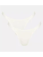 Dámská tanga GO Casual Tiny tanga 2P - WHITE - ecru 00GZ - SLOGGI