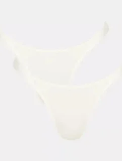 Dámská tanga GO Casual Tiny tanga 2P - WHITE - ecru 00GZ - SLOGGI