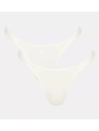 Dámská tanga GO Casual Tiny tanga 2P - WHITE - ecru 00GZ - SLOGGI