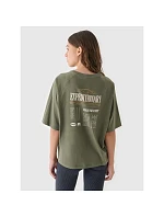 Dámské tričko oversize s potiskem 4F 4FRAW24TTSHF2583-43S