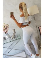 Sada s volánky světle šedá