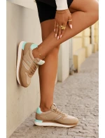 Dámské Semišové Tenisky Big Star RR274A048 HI-POLY SYSTEM Tmavě béžové