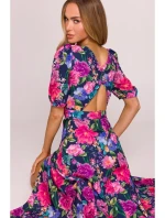 M858 Maxi šaty s otevřenými zády - model 1