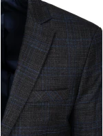 Pánská jednořadá šedá bunda FashionStreet MX0639