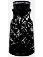 Černá lesklá vesta s lemovkami (7004BIG) Černá lesklá vesta s lemovkami (7004BIG)