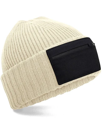 Beechfield B 334R Čepice se zipem Patch 53.334R desert sand/black Beechfield B 334R Čepice se zipem Patch 53.334R desert sand/black