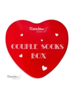 Ponožky COUPLE BOX 2 Páry Krabička Srdce Rainbow Socks