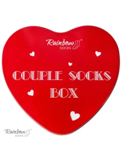 Ponožky COUPLE BOX 2 Páry Krabička Srdce Rainbow Socks
