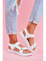 Klasické módní dámské sandály Big Star bílé